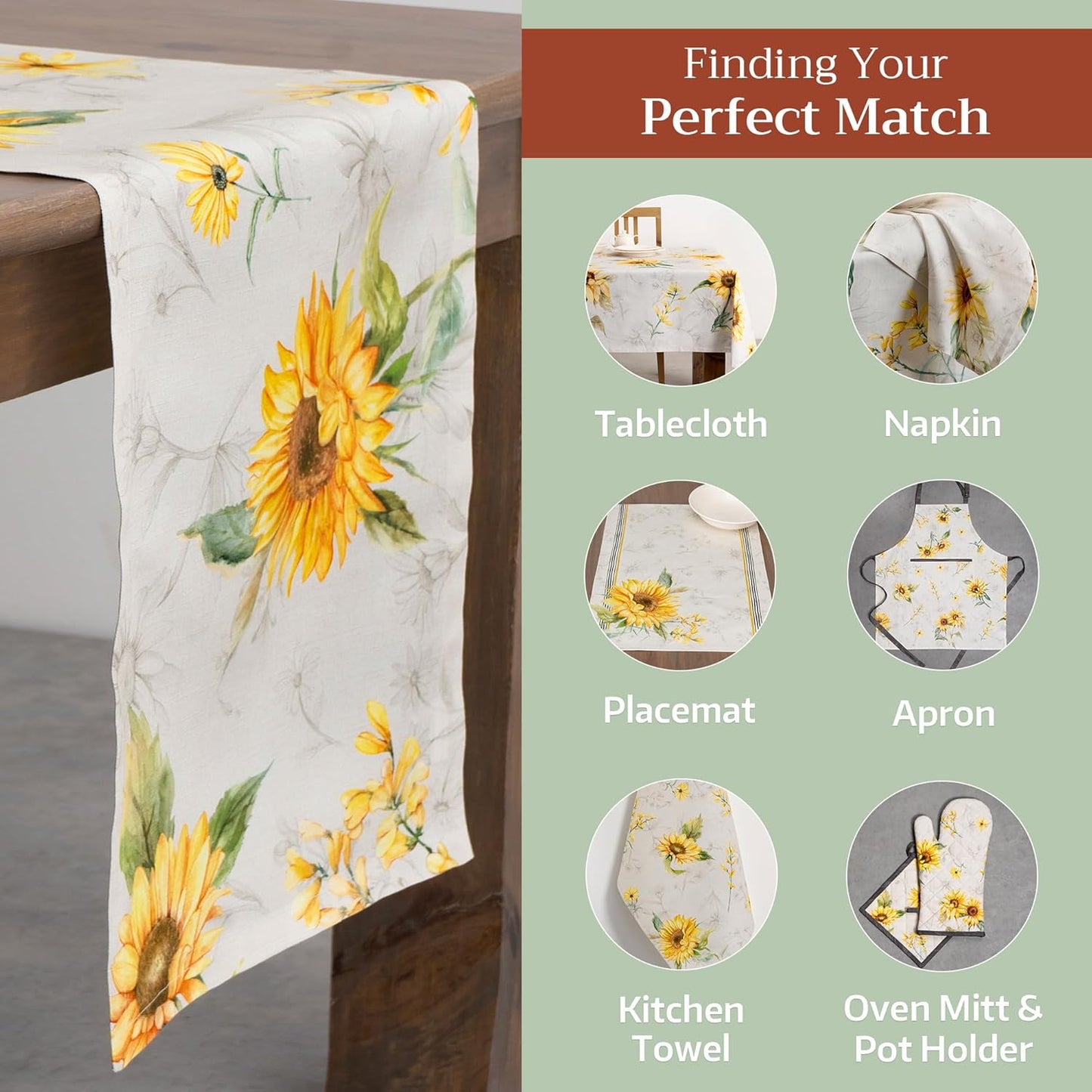 Maison d' Hermine Table Runner 100% Cotton Single Layer Table Runners 108 inches Long Decorative for Home Kitchen Dining Party Baby Shower Wedding Bridal Shower Spring Summer (Candice, 14.50" x 108")