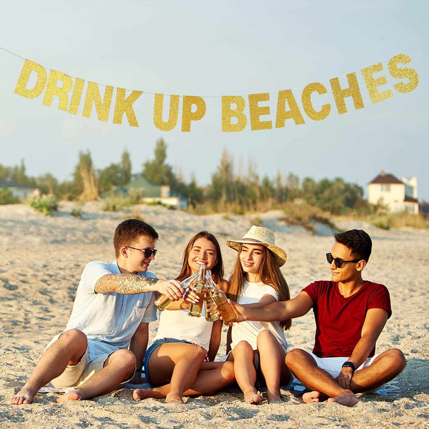 TaoBary 112 Pcs DIY Letter Custom Banner Glitter Customizable Banner Kit Including 107 Letters and Numbers 3 Rope for Valentine Birthday Party(Gold)