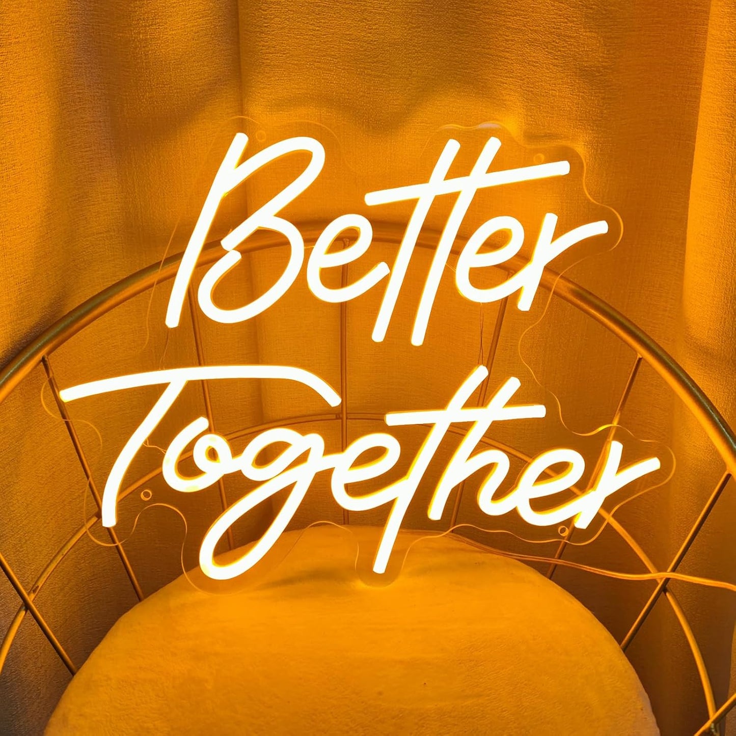 Better Together Neon Sign Better Together Wall Decor, Wedding Neon Sign Light up Wedding Sign for Wedding Banquet Couple Party Bedroom Bar Decoration, 11.7"" x 15.7""
