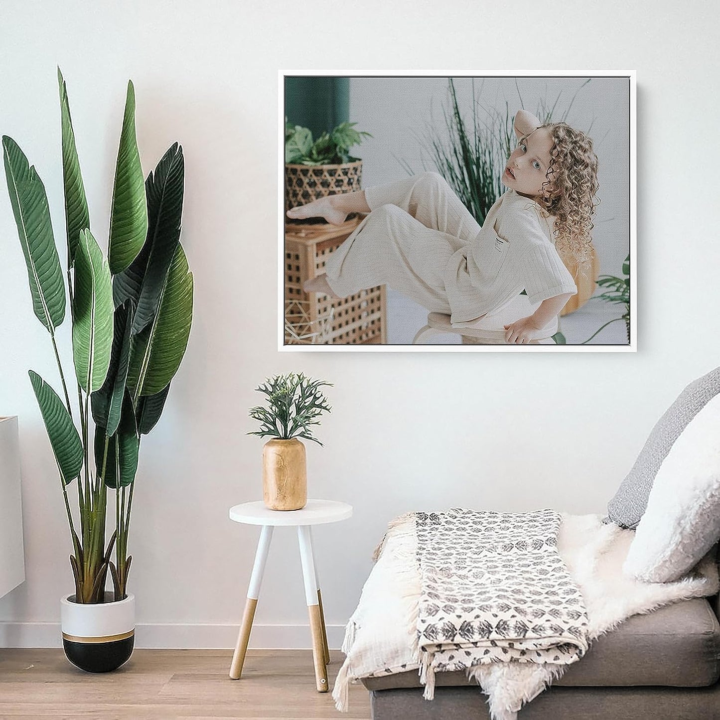 Personalized Custom Canvas Prints: Photo On Canvas (White, 24x36) Transform Your Photos into Stunning Framed Wall Art Digitally Printed Photo To Canvas Ideal for Home Decor, Gifts Keepsakes.