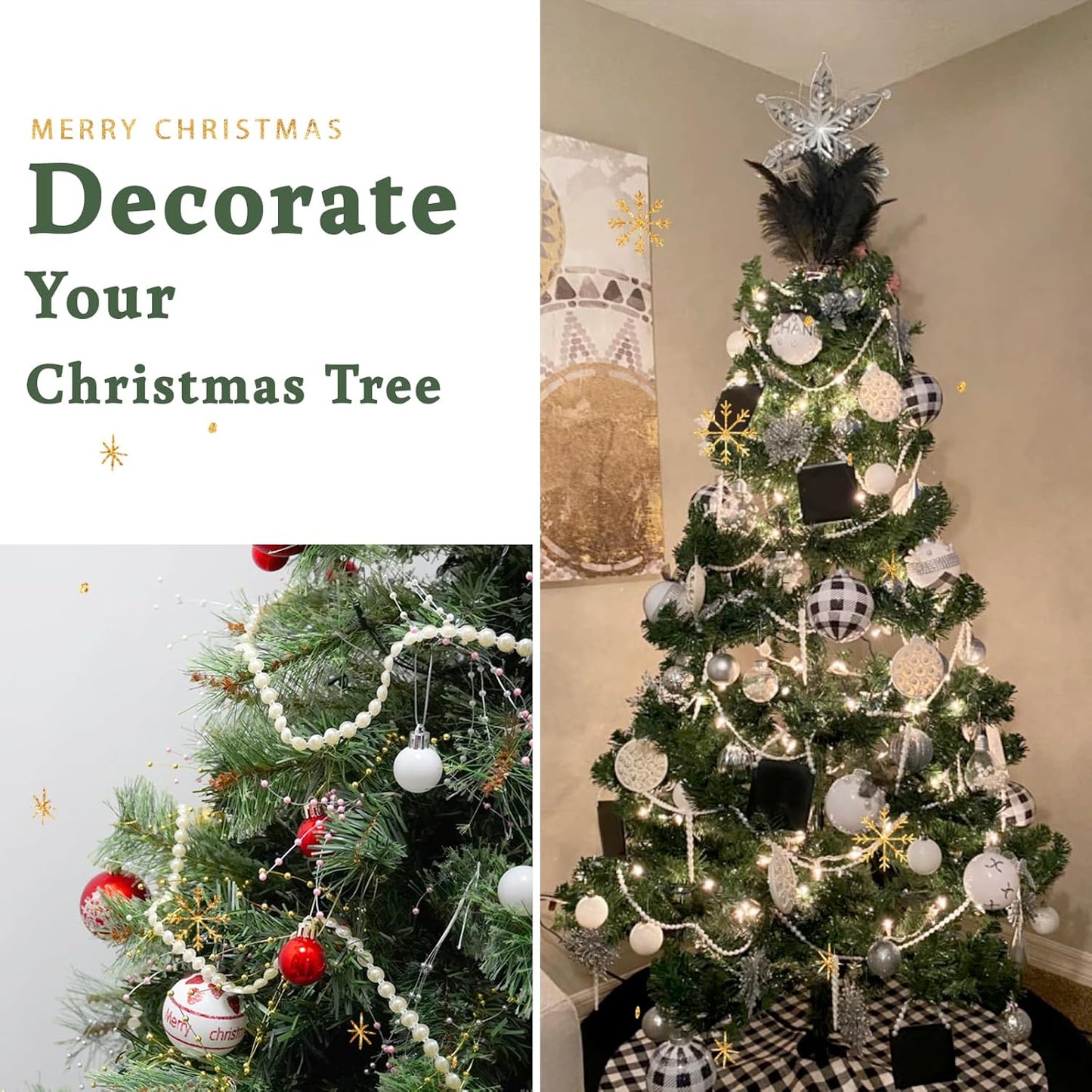 Half-Round Pearl Bead Garland String 11 Yards, 10MM Flat Pearl Beaded Spool Roll Crafts for Wedding Party Decoration (Ivory)