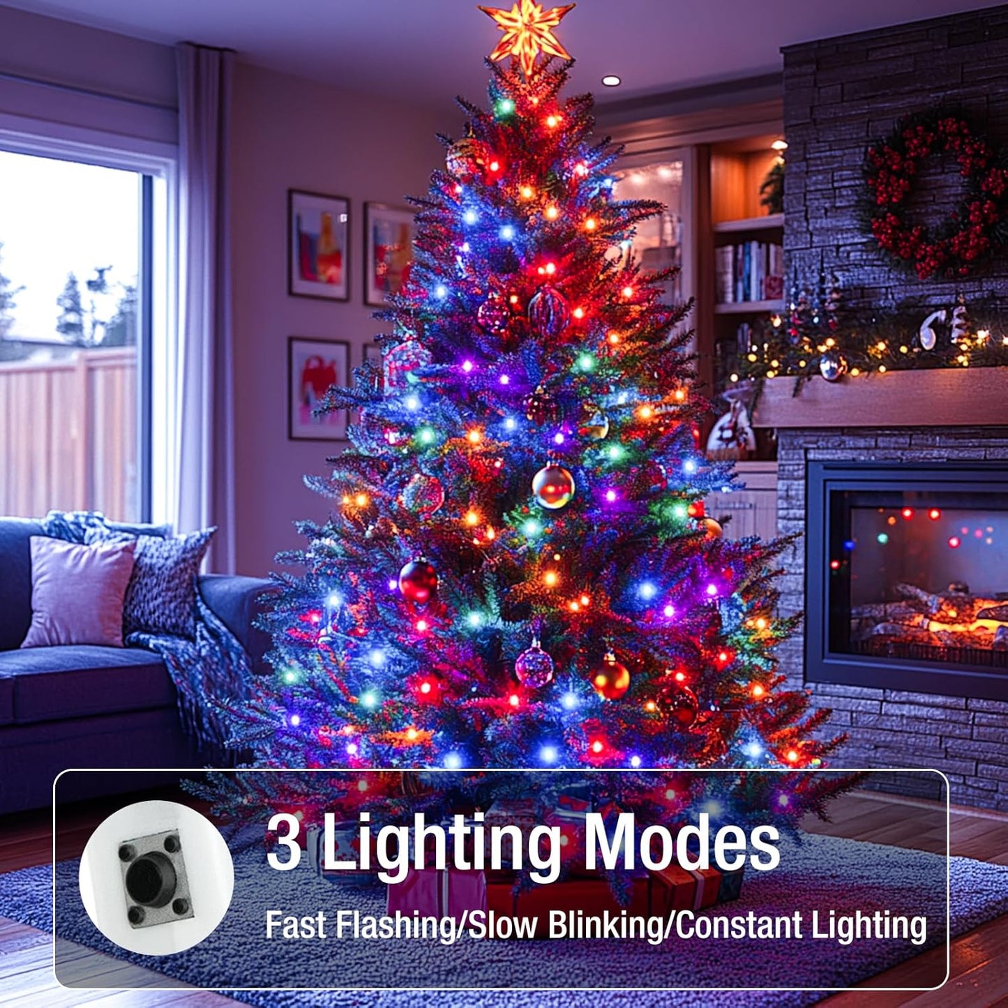 12 Pack Fairy Lights Battery Operated - 7ft 20 Led Twinkle Lights 3 Modes, Multi-Colored Bulk Mini String Lights Waterproof for Mason Jars Vases DIY Party Wedding Decoration Christmas