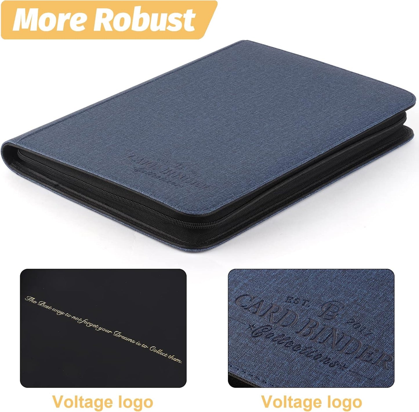 Trading Card Binder, Card Collection Binder with 540 Side Loading Pockets, 9 Pocket Album Folder for TGC,MTG, Baseball Cards, Yugioh (Blue)