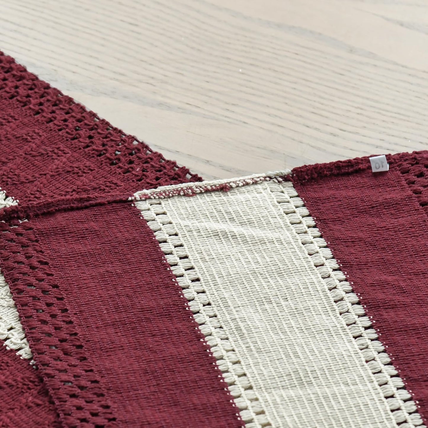 Artoid Mode Red Farmhouse Rustic Table Runner, Seasonal Hollow Kitchen Dining Table Decoration for Home Party Decor 12x120 Inch