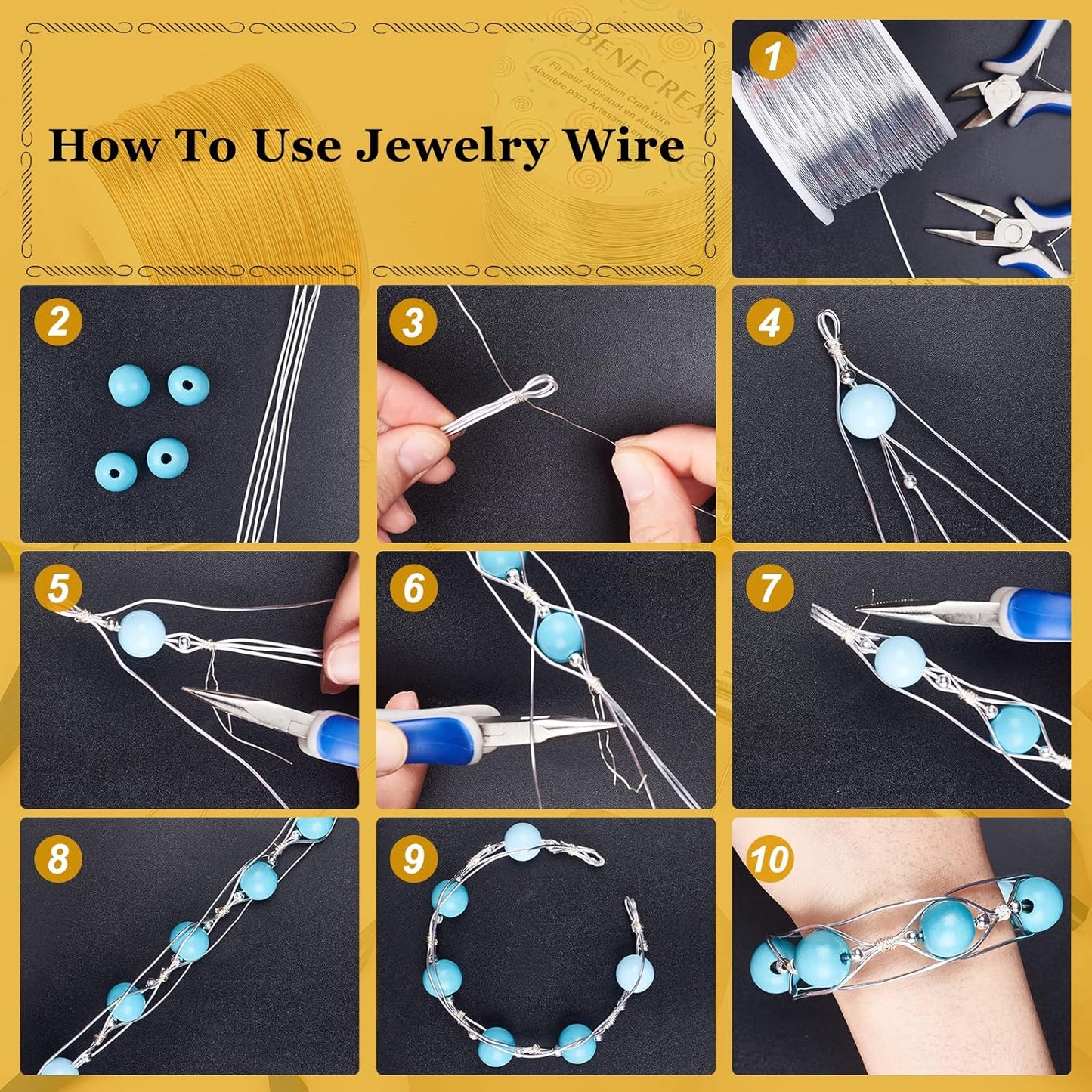 BENECREAT 18 Gauge Jewelry Craft Aluminum Wire 492 Feet Bendable Metal Sculpting Wire for Craft Floral Model Skeleton Making (Blue, 1mm)