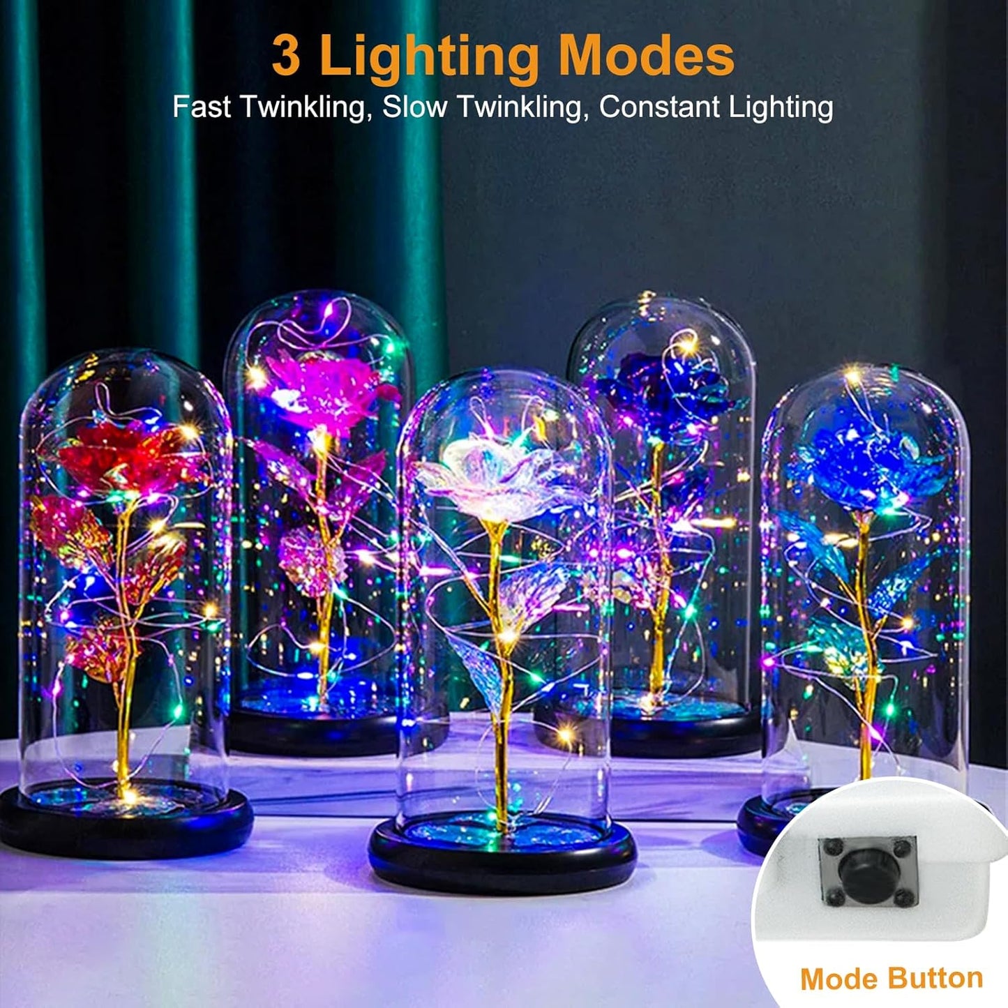 btfarm 30 Pack Fairy Lights Battery Operated [3 Modes], 7ft 20 Led Twinkle Lights String Lights Waterproof Bulk Small Mini Silver Wire for Mason Jars Vases Wedding Table Centerpiece, Multicolor
