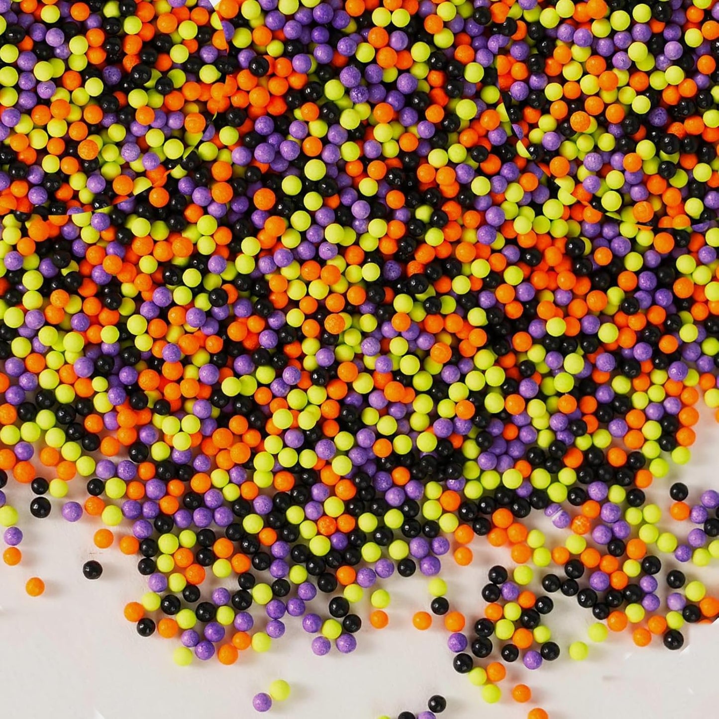 Sentovac Halloween Nonpareils Sprinkles Edible 2mm Mini Peals Sprinkle for Cake Decorating Sugar Candy Cookie Cupcake Topper Baking Decorations Thankgiving Halloween Supplies