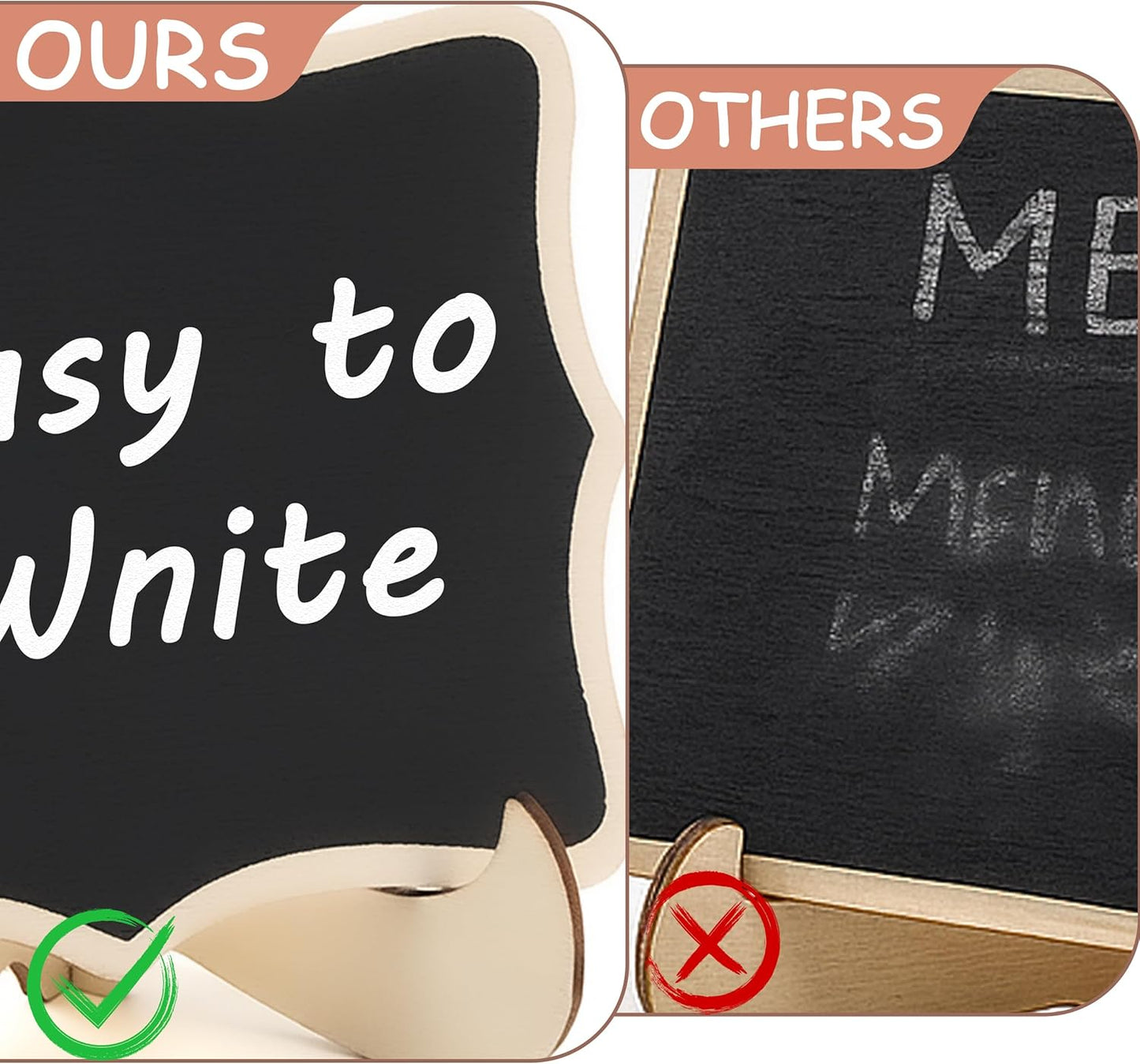 Mini Chalkboard Signs, 60 Pack Food Labels for Party Buffet or Wedding Celebrations with 120 Easel Stands and 12 Liquid Chalk Pens - Perfect Place Cards for Table Settings & Numbers