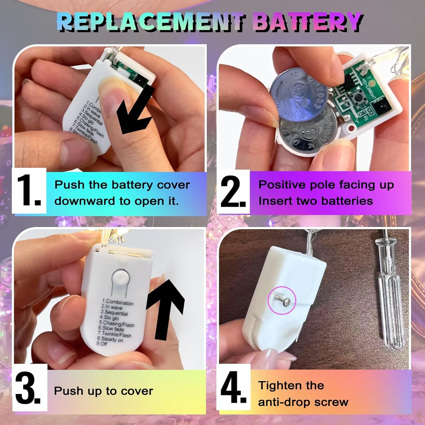 HXWEIYE 6 Pack Multicolor Fairy Lights Battery Operated with Remote & Timer, 7ft 20LED Mini String Lights Mason Jar Lights, Waterproof Firefly Starry Lights for DIY Wedding Party Bedroom Patio