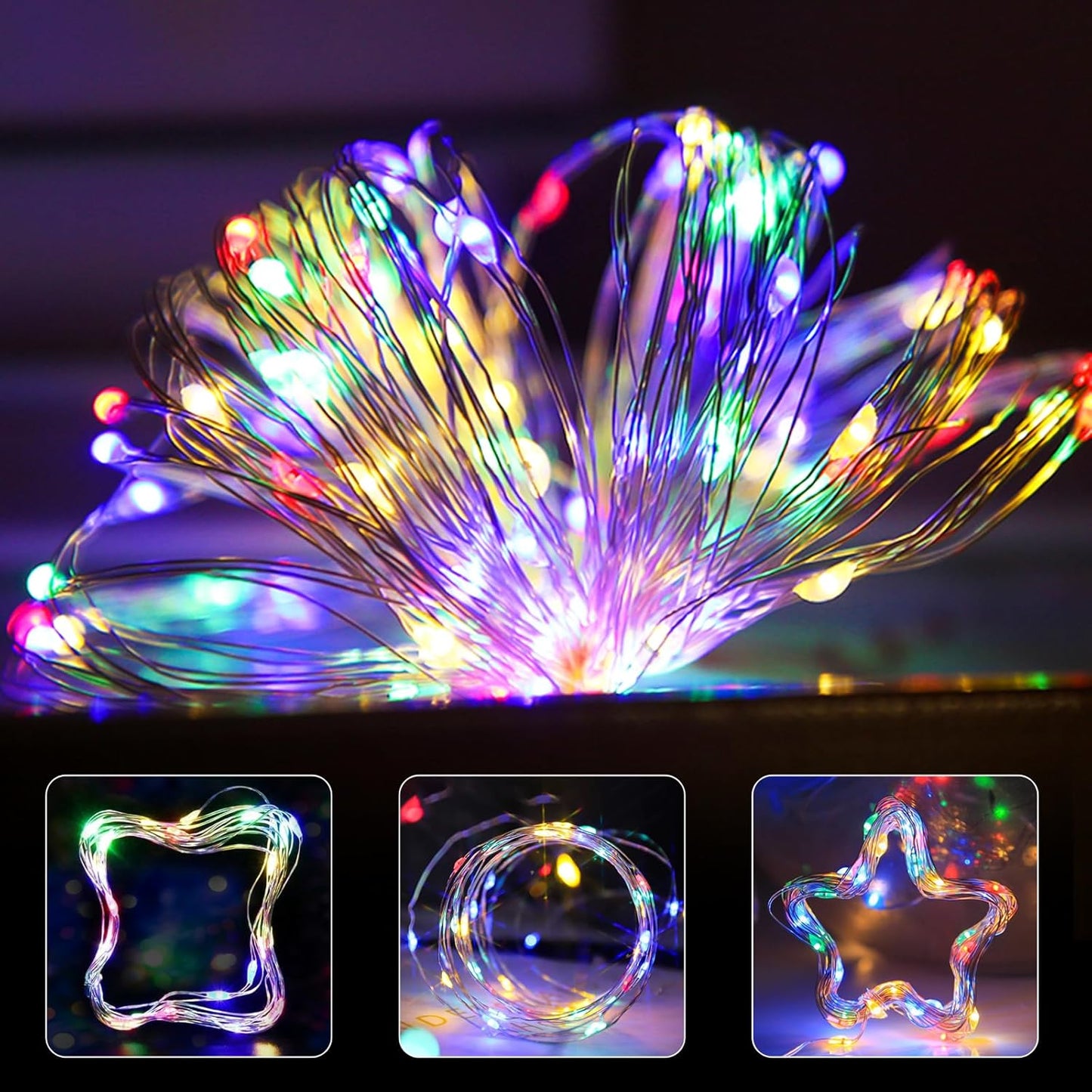 btfarm 10 Pack Fairy Lights Battery Operated with Timer, 10FT 30LED Twinkle Lights Waterproof, Copper Wire Christmas String Lights Battery Powered for Indoor Outdoor Wedding Party Holiday Decorations