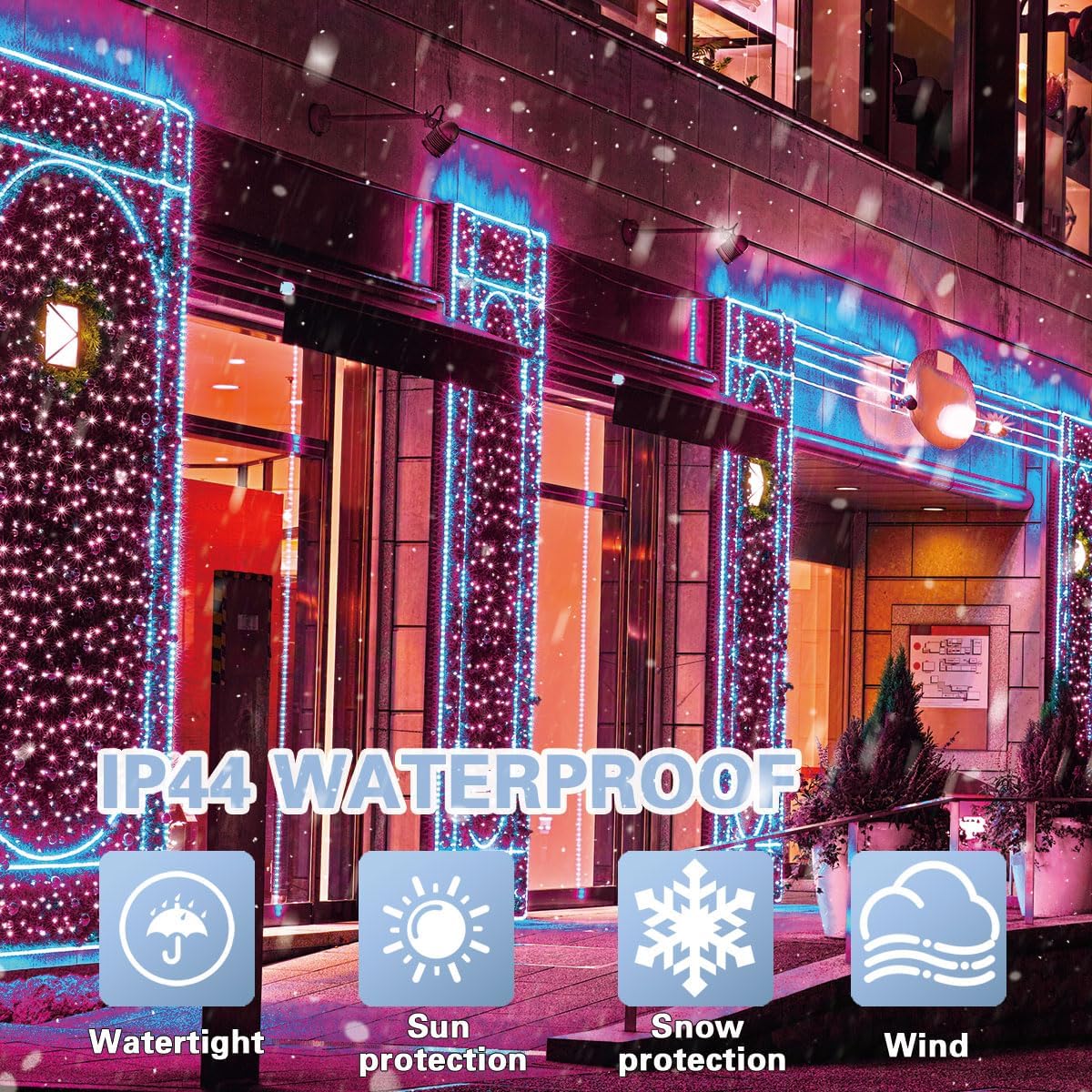 LAMPHOME 33ft Valentine's Day String Lights, Christmas Decorative Mini Lights, 100 LED Pink Fairy Starry String Lights Plug in, 11 Lighting Modes for Valentines Day Tree Decorations (Pink)