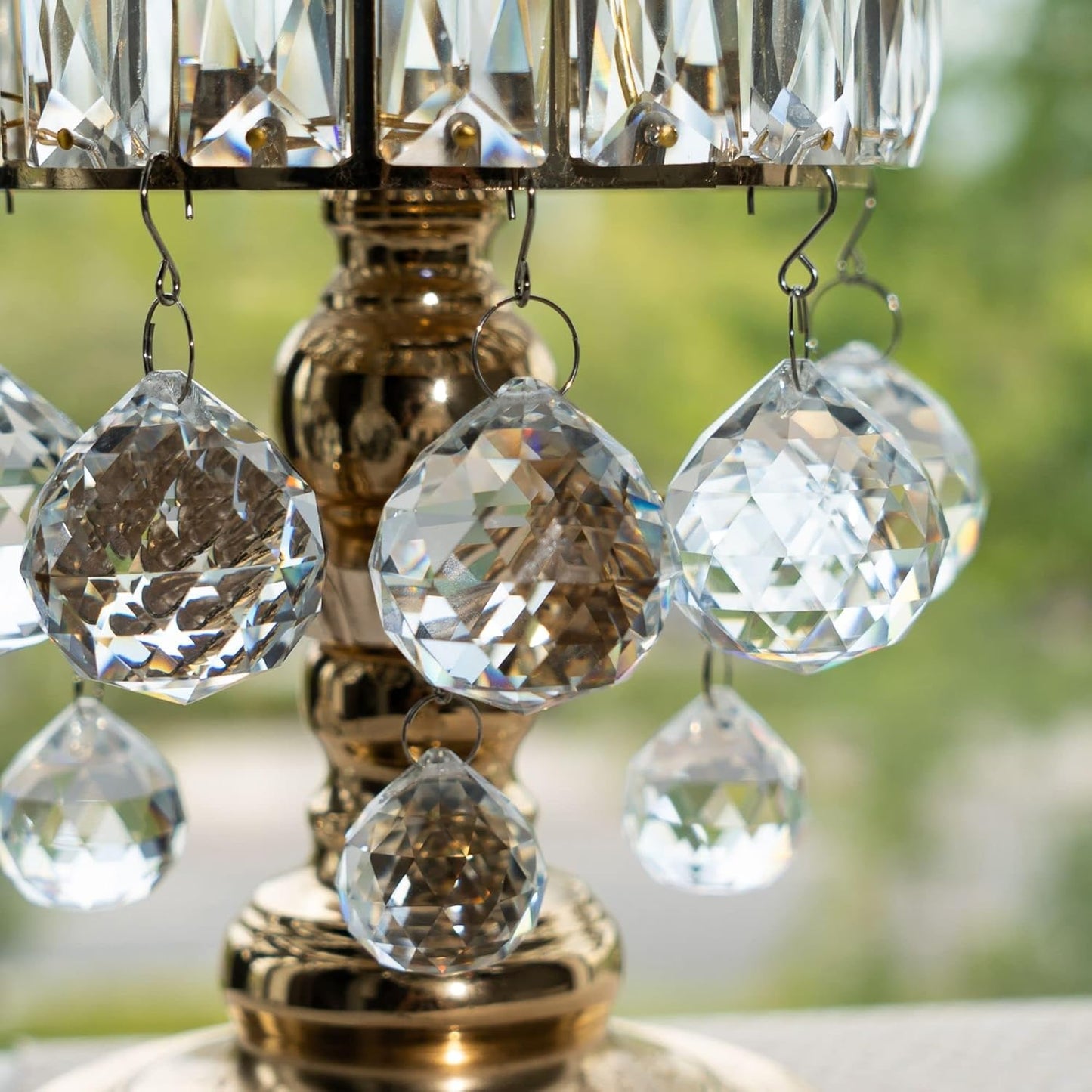 HDCRYSTALGIFTS Suncatchers Clear Glass Crystal Ball Prism Feng Shui Lamp Hanging Drop Chandelier Part (50mm)