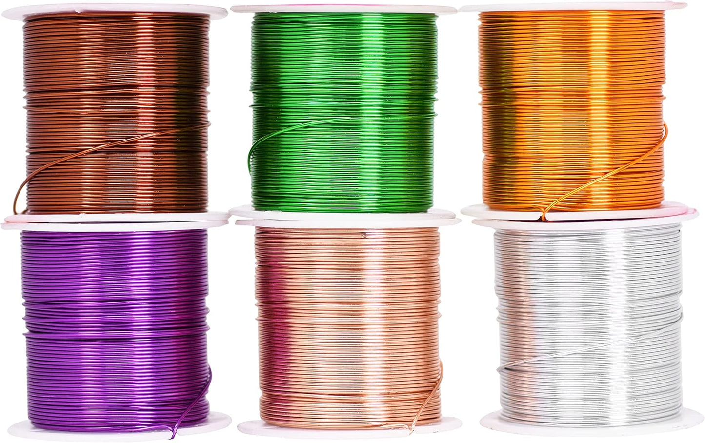 Mandala Crafts 22 Gauge Anodized Aluminum Craft Wire for Jewelry Making - 450 FT Colored Flexible Assorted Wire - Bendable for Bonsai Armature Crafting Sculpting