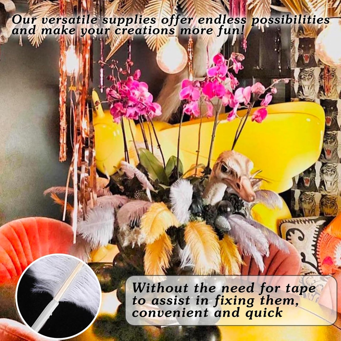 SOGUGOM Light Salmon Ostrich Feathers - 30PCS 8-10 inch Ostrich Feathers Kit for Centerpieces, Kindergarten Crafts, Dream Catchers and DIY Projects(Light Salmon)