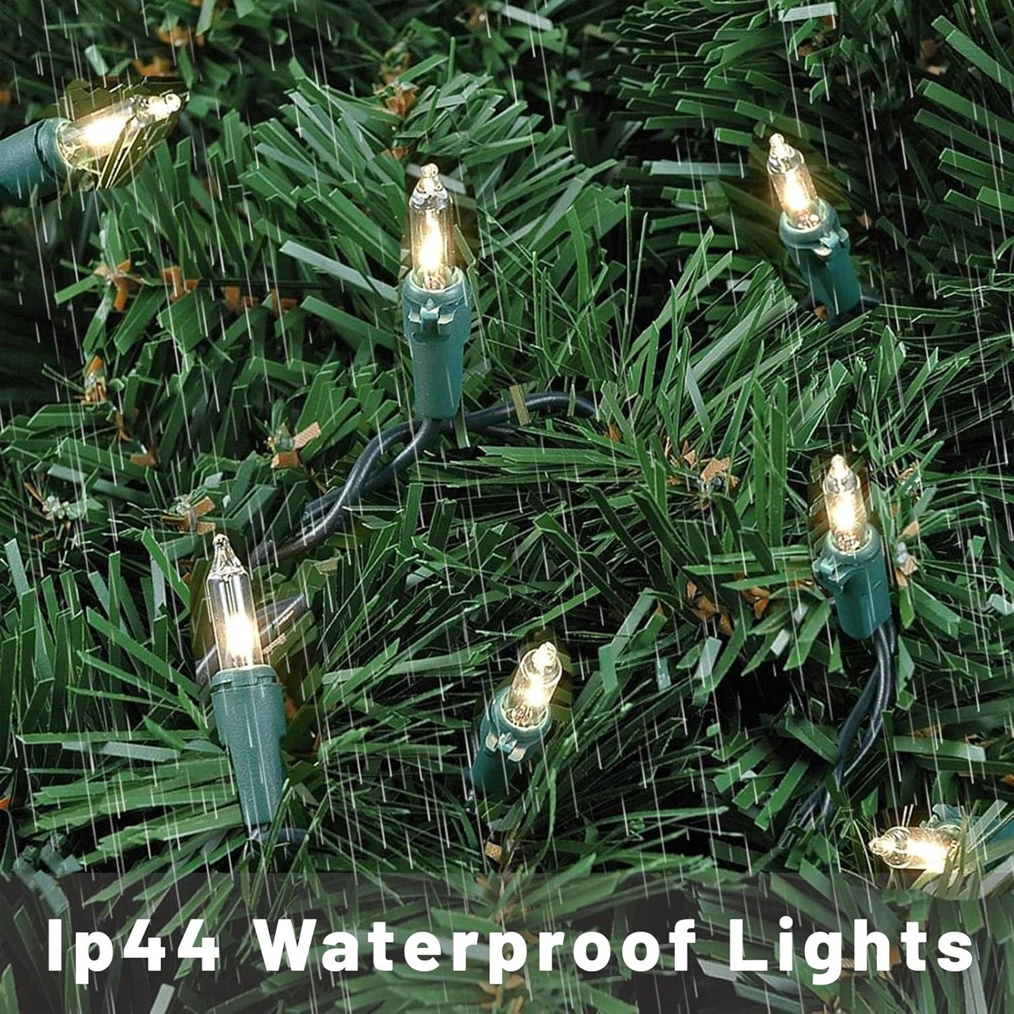 Christmas Lights for Tree 20Ft 100 Count Mini Lights Green Wire Christmas Tree Lights Waterproof Incandescent Bulb for Indoor Outdoor Xmas Holiday Wedding Home Party Decorations Clear