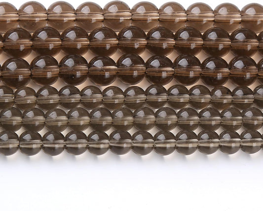 Tawny Glass Stone Beads Gemstone Round Crystal Energy Jade Beads Stone Beads for Jewelry Making DIY Bracelet Necklace Jewelry Making 1 Strand 15.5inch 66PCS 6MM