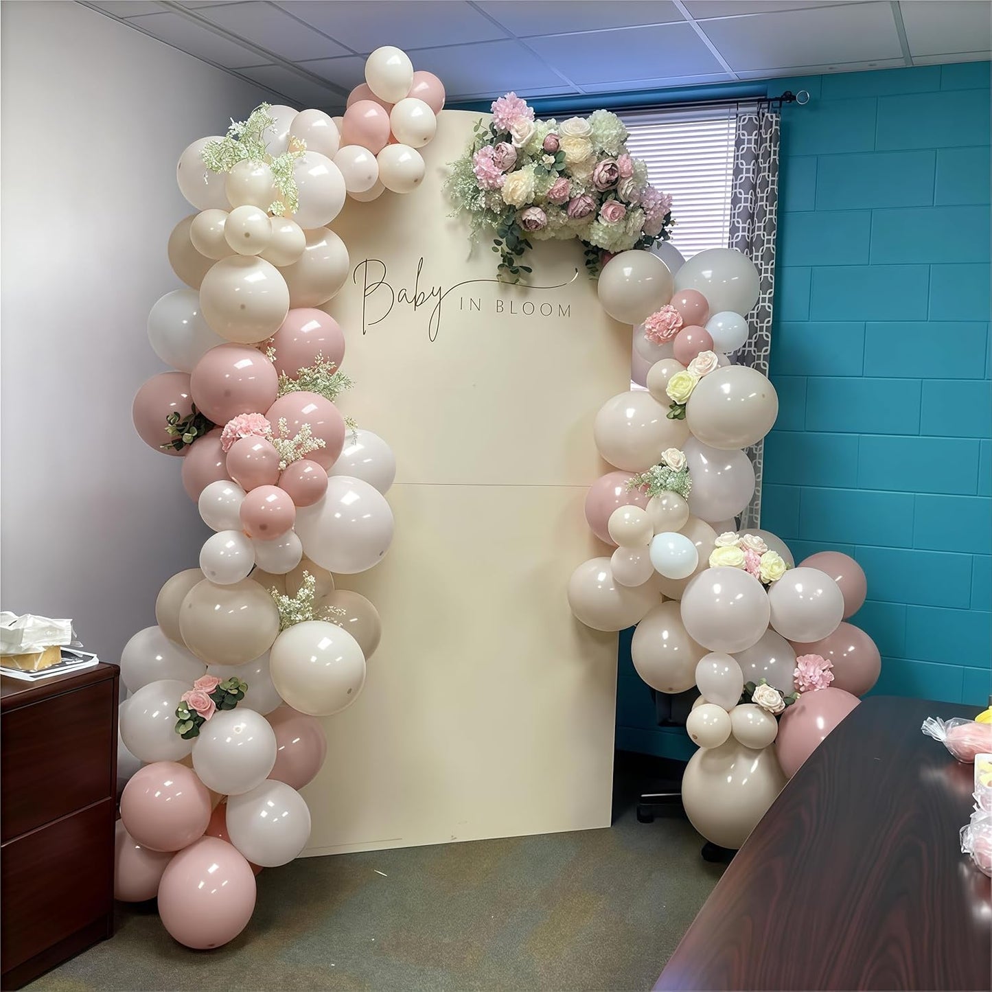 Nude Dusty Pink Balloons Set, 60Pcs 12 Inch Retro Blush Pink Apricot Helium Balloon with Beige White Champagne Gold Latex Neutral Balloons for Birthday Wedding Baby Bridal Shower Party Decorations