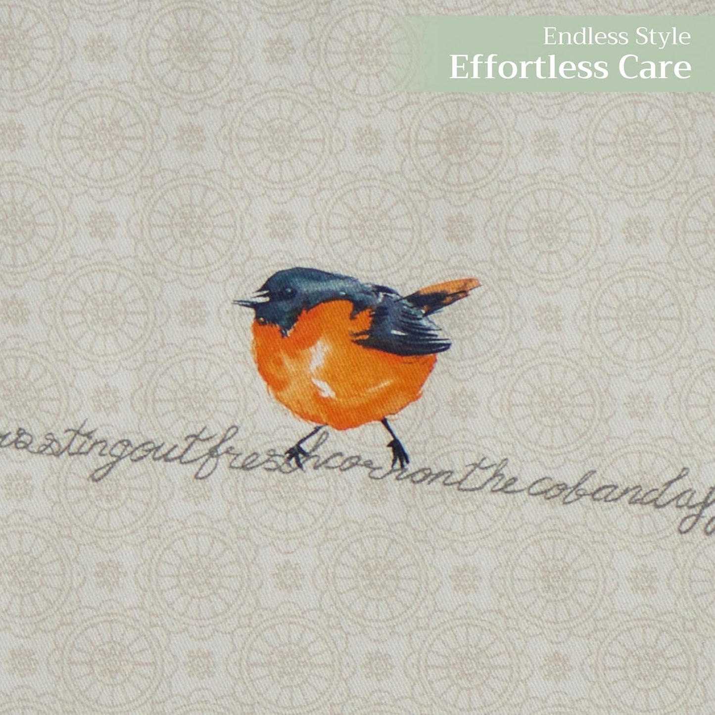 Maison d' Hermine Table runner 100% Cotton Double Layer Table Runners 72 inches long Decorative for Home Kitchen Dining Party Wedding Bridal Shower Spring Summer (Birdies On Wire, 14.50" x 72")