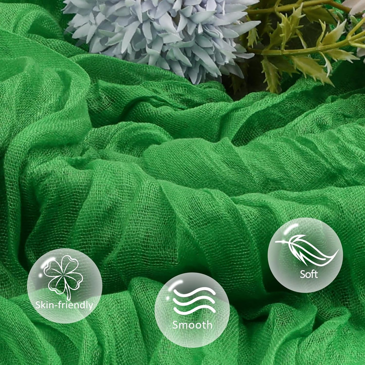 12 Pack Green Cheesecloth Table Runner 10ft Boho Gauze Fabric Cheese Cloth Table Runner 35 x 120 Inch Rustic Sheer Runner for Romantic Wedding Decor Baby Shower Party Table Centerpiece Decoration