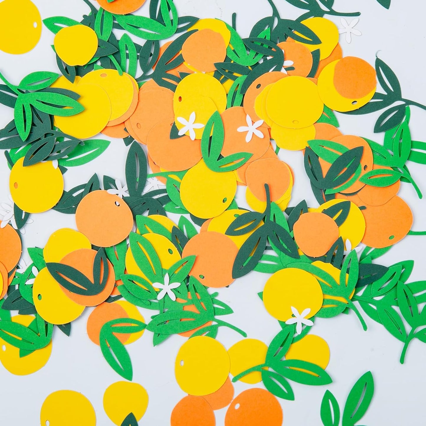 200 Pcs Little Cutie Baby Shower Orange Confetti - Citrus Confetti - Eucalyptus Scatter For Birthday Wedding Party Table Decoration Supplies