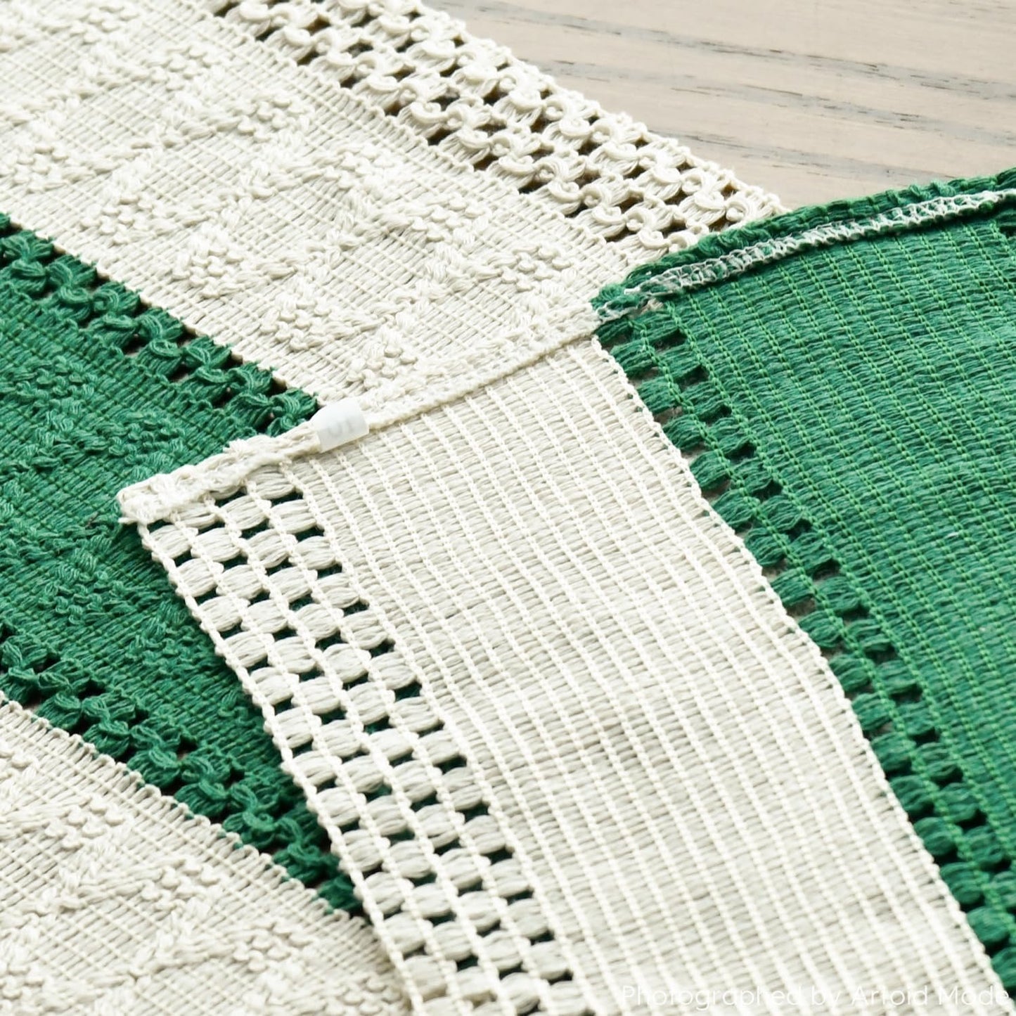 Artoid Mode Dark Green Farmhouse Rustic Table Runner, Seasonal Holiday Hollow Kitchen Dining Table Decoration for Home Party Decor 12x48 Inch