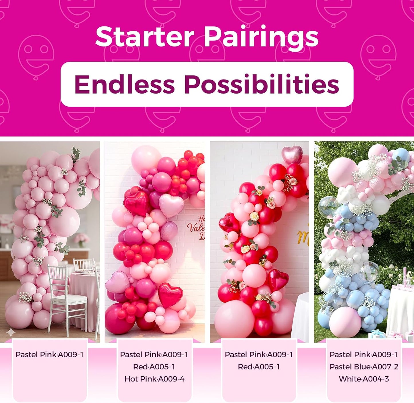 Bezente Pastel Pink Latex Party Balloons - 30 Pack 18 inch Large Thick Big Round Pink Balloons for Birthday Wedding Bridal Shower Gender Reveal Anniversary Party Decorations