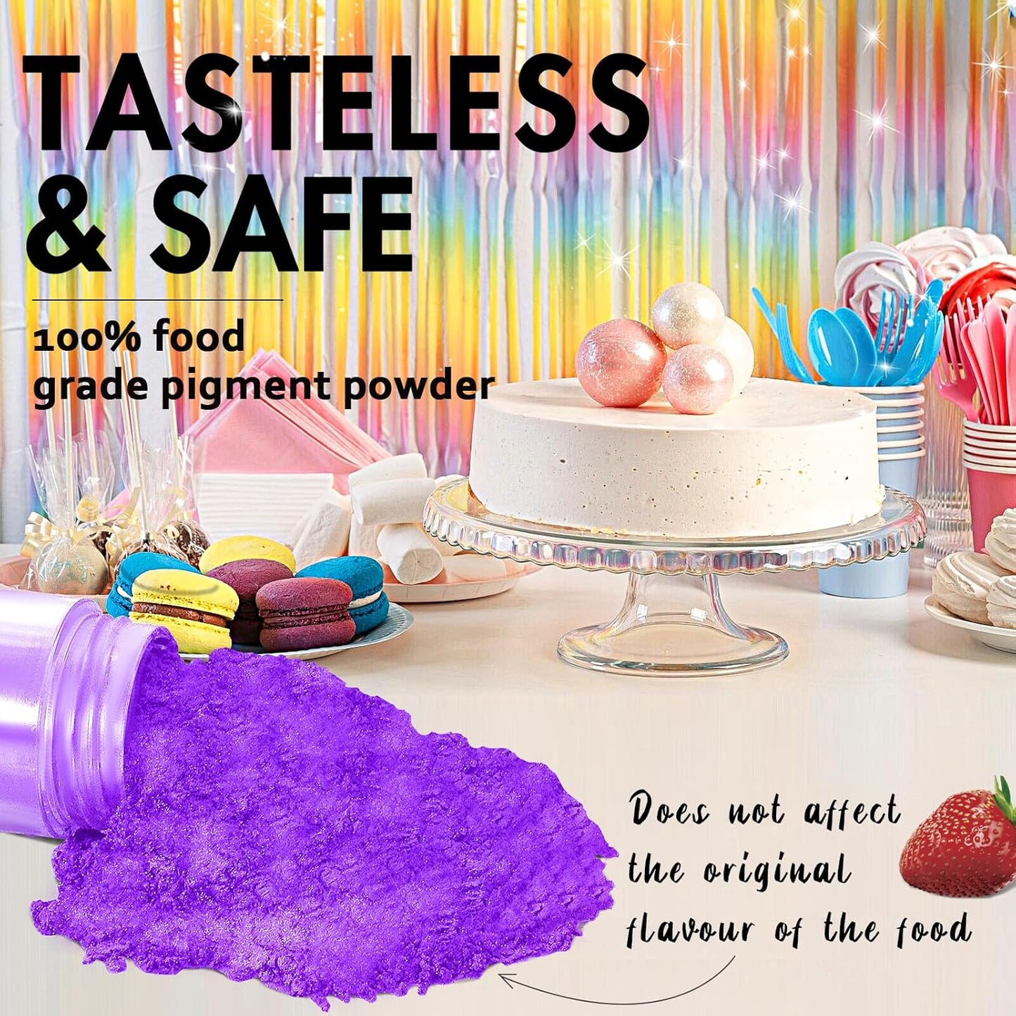 RBUGR Luster Dust Edible, 12 Colors Edible Glitter Pack, Cocktail Food Glitter Edible Dust, Vegan Edible Shimmer, Drink Powder for Cakes Cookies Chocolates Baking（4g/0.14oz）