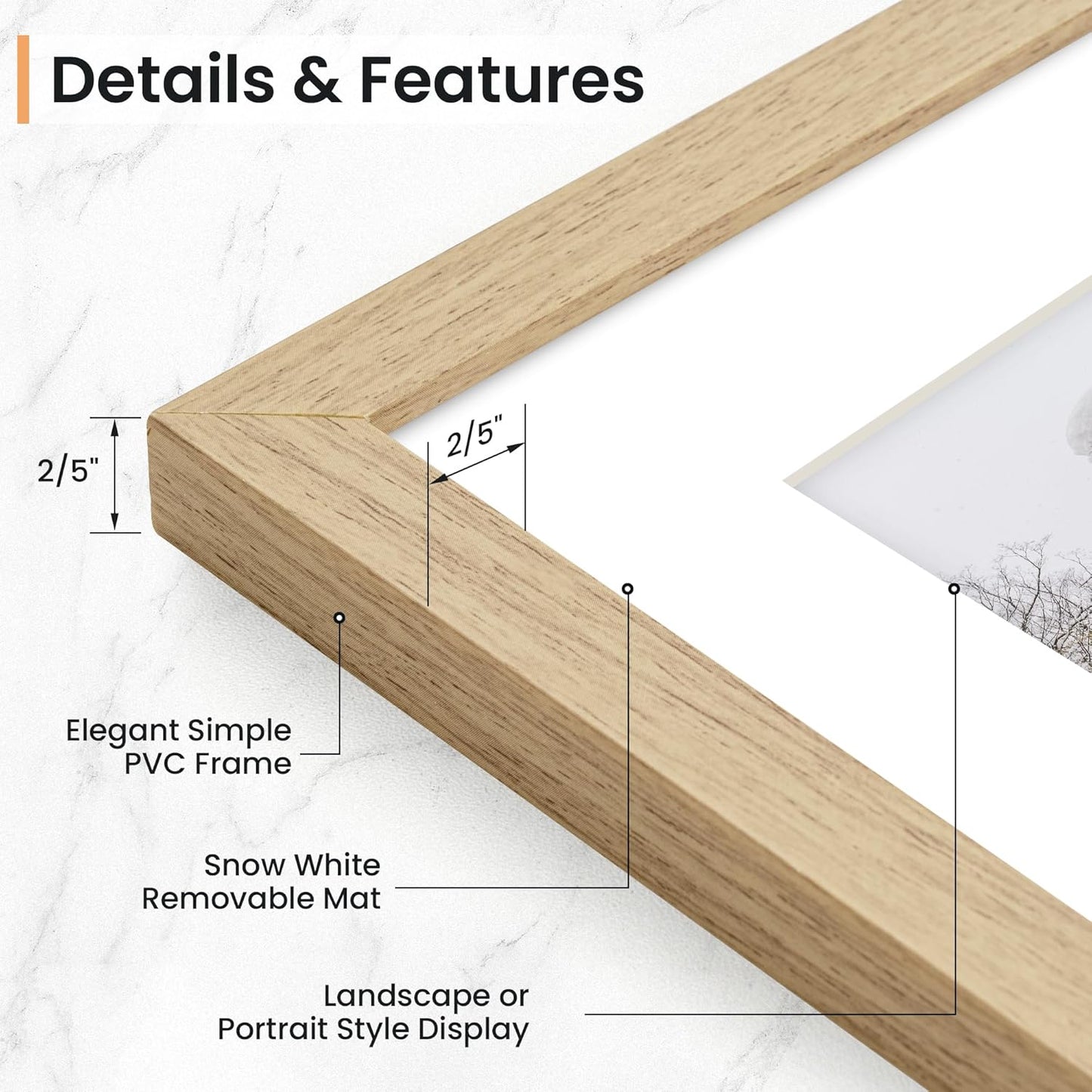 4x6 inch Picture Frame, 4x6 Photo Frames with 3.5x5 Removable Mat - High Definition Plexiglass - Vertical and Horizontal Display - Wall Hanging Frame - Oak Color, 12 Pack