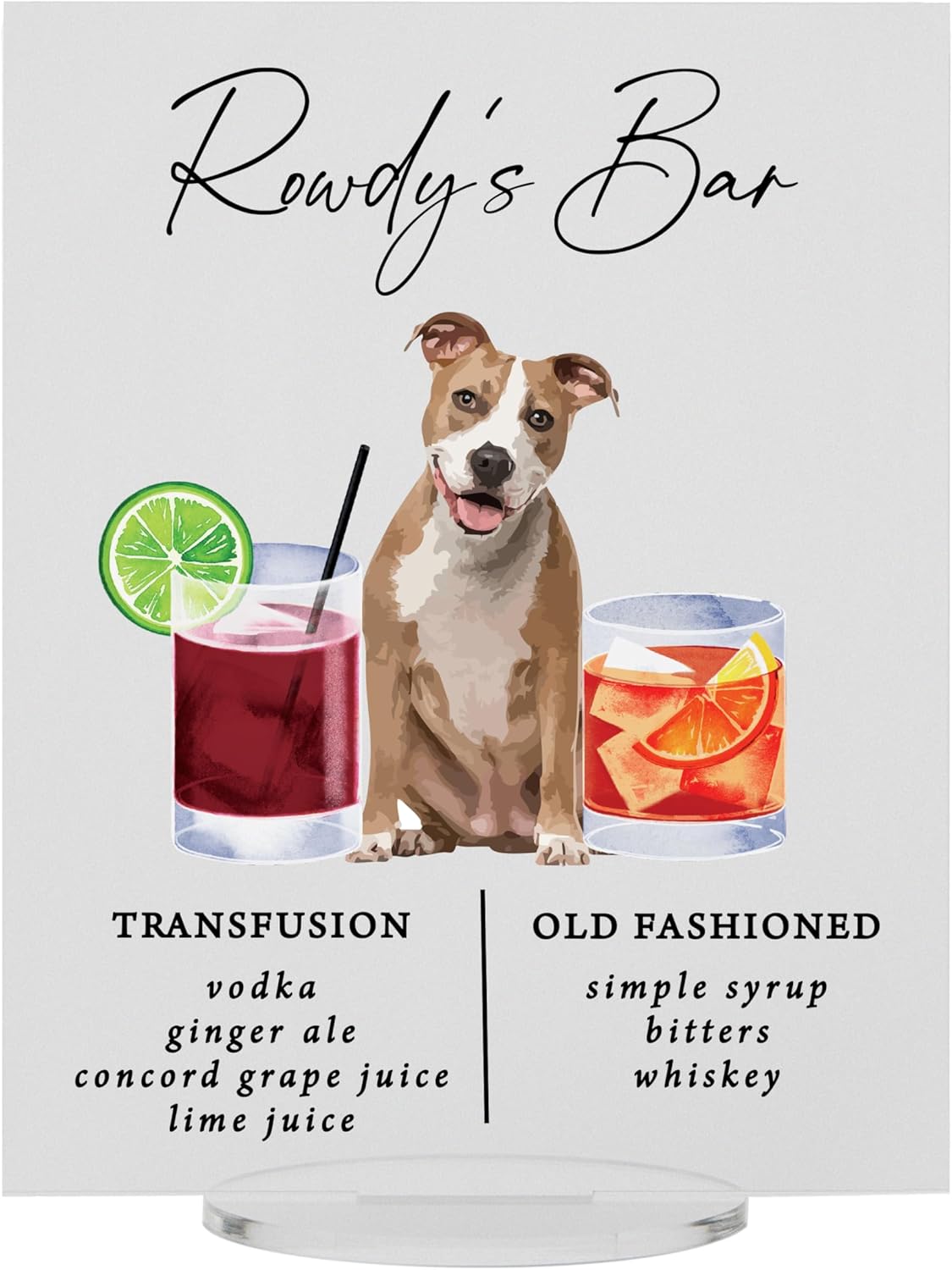 Pet Signature Drink Wedding Signs