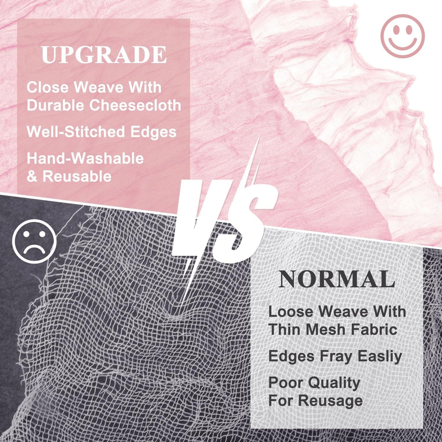 Asee'm 4pcs Cheesecloth Table Runner 120 Inches Blushing Pink Boho Gauze Cheese Cloth Runner 10FT Rustic Sheer Table Runners for Summer Wedding Baby Shower Holiday Party Decoration