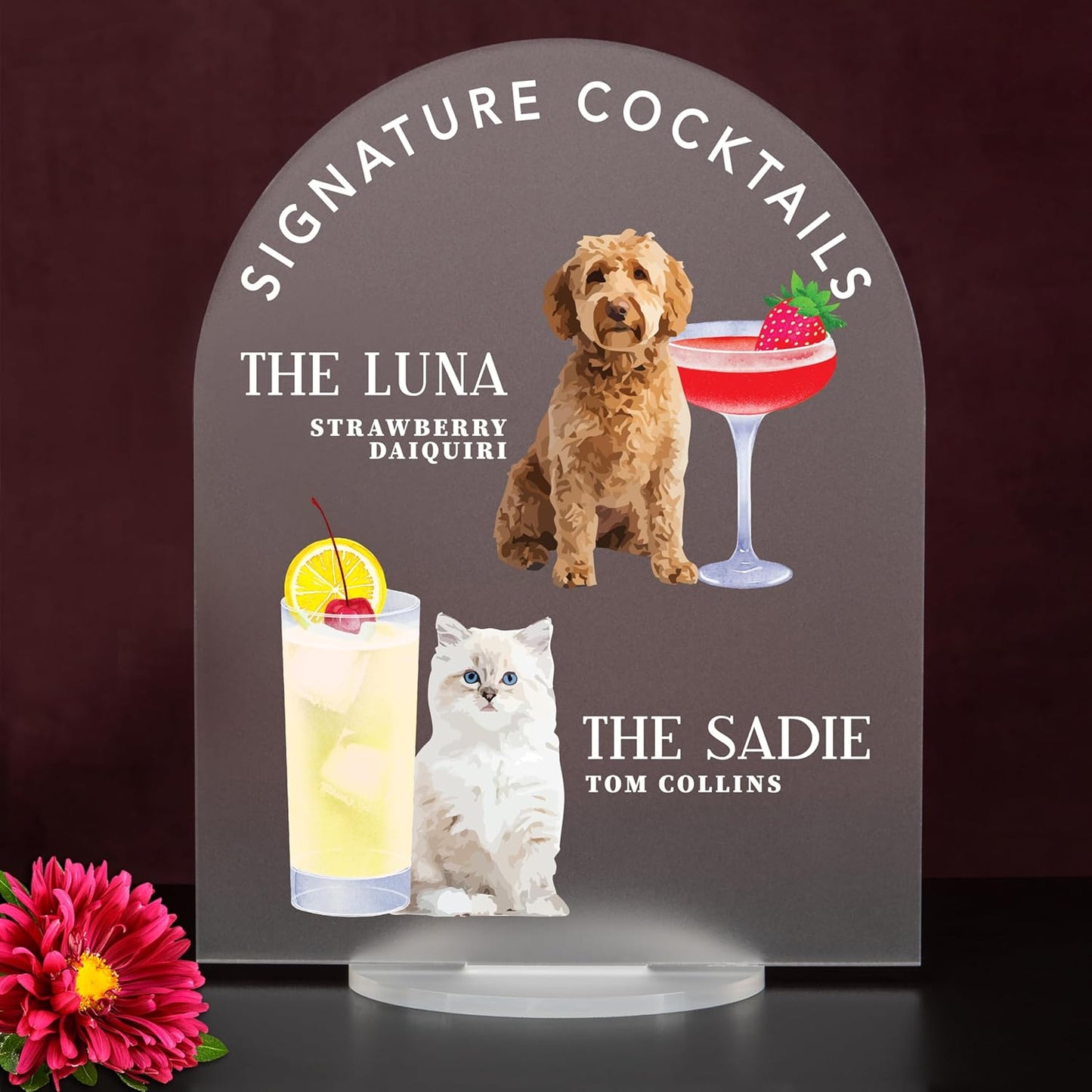 Pet Signature Drink Wedding Signs