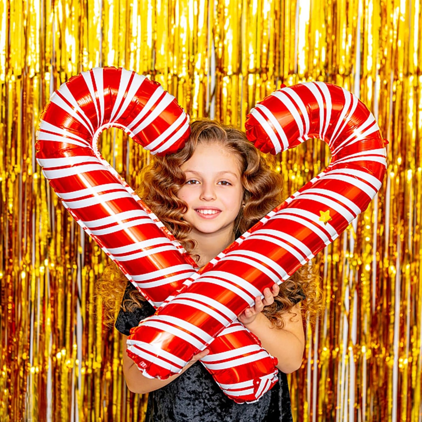 5 Pack Foil Curtain Backdrop Gold Metallic Tinsel Foil Fringe Curtains Photo Booth Props for Birthday Wedding Engagement Baby Shower Bachelorette Christmas Holiday Celebration Party Decorations