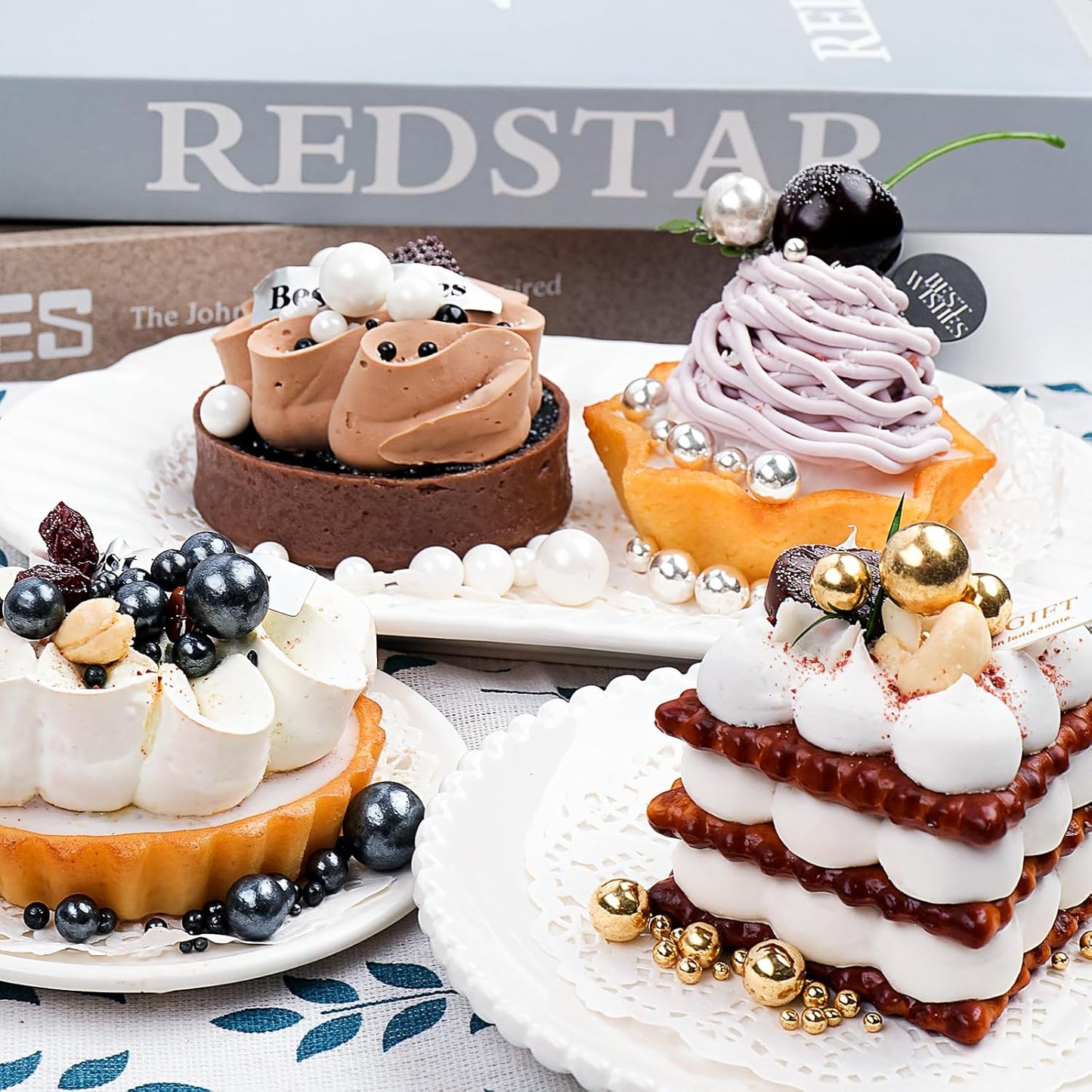 Black Pearl Sprinkles for Cake Decorating, 11.3 Oz Edible Pearls Sugar 4 Sizes Gift Box Set for Baking Cookie Ice Cream Cupcake Toppings