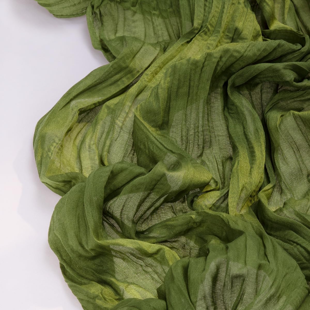 Olive Green Cheesecloth Table Runner 6 Pack Fall Table Runners Boho Gauze 120 Inches Green Fall Cheese Cloth Table Decorations for Thanksgiving Wedding Bridal Baby Shower Tea Party