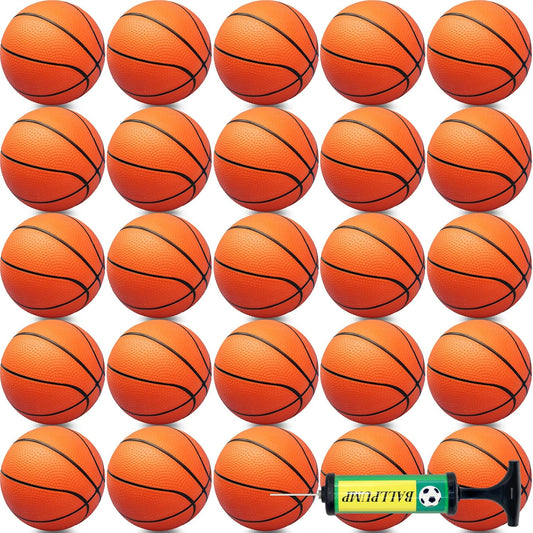 40Pcs Mini Basketball Set, 6" Inch Small Basketballs with Pump for Over The Door Hoop Games, PVC Indoor Outdoor Play, Pool Beach Basketball, Party Favors, Adults Kids