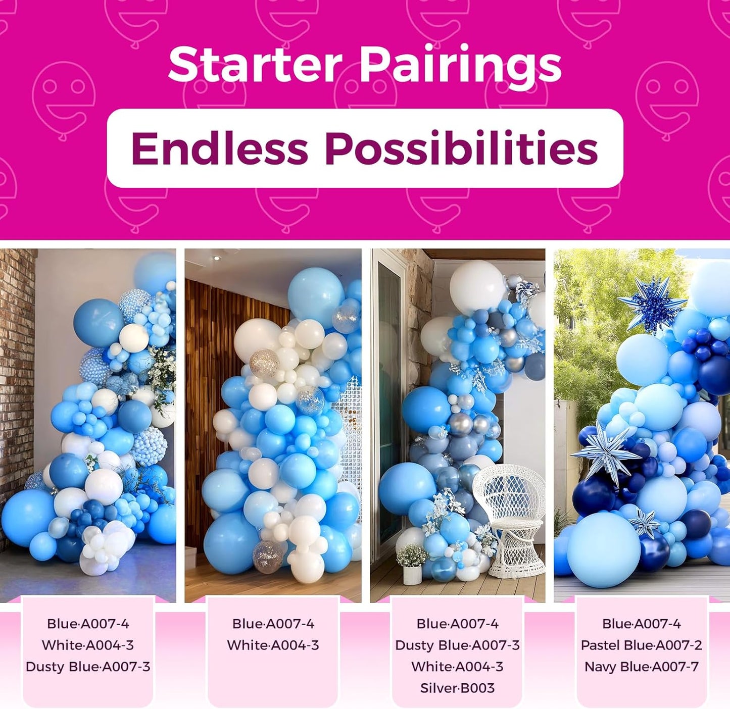 Bezente Blue Balloons Latex Party Balloons - 150 Pack 5 inch Matte Small Light Blue Helium Balloons for Birthday Wedding Bridal Shower Gender Reveal Party Decorations