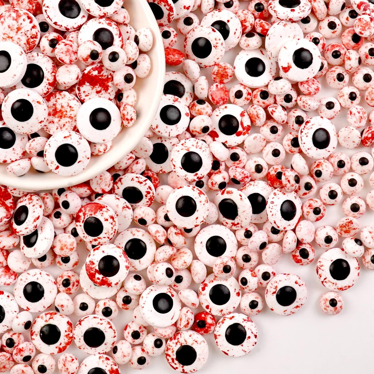 Halloween Edible Bloody Red Eyeballs Eye Ball, Candy Eyeballs Mix Sprinkles for Cake Decorating, 150g/5.29oz, Perfect for Cake Decoration, Cupcake Decorations Ice Cream Toppings