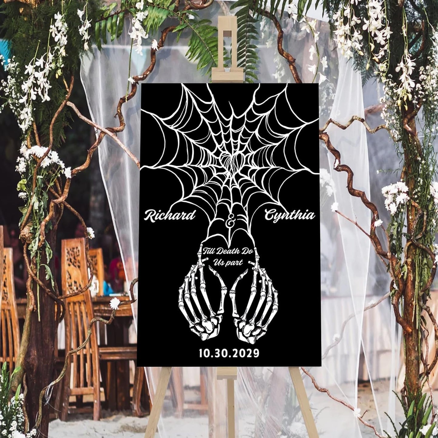 Halloween Wedding Welcome Sign, Gothic Welcome Sign Black Burgundy Wedding Sign, Wedding Sign Halloween Wedding, Gothic Wedding, Wedding Welcome Signs For Ceremony, Wedding Sign