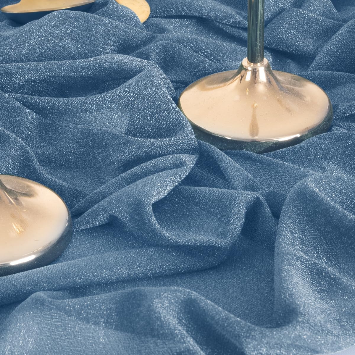 MLMW Wedding Arch Draping Fabric 4 Panels 29" x 20Ft Dusty Blue Sheer Wedding Arch Backdrop Drapes Outdoor Curtain for Ceremony Party Background Ceiling Decor