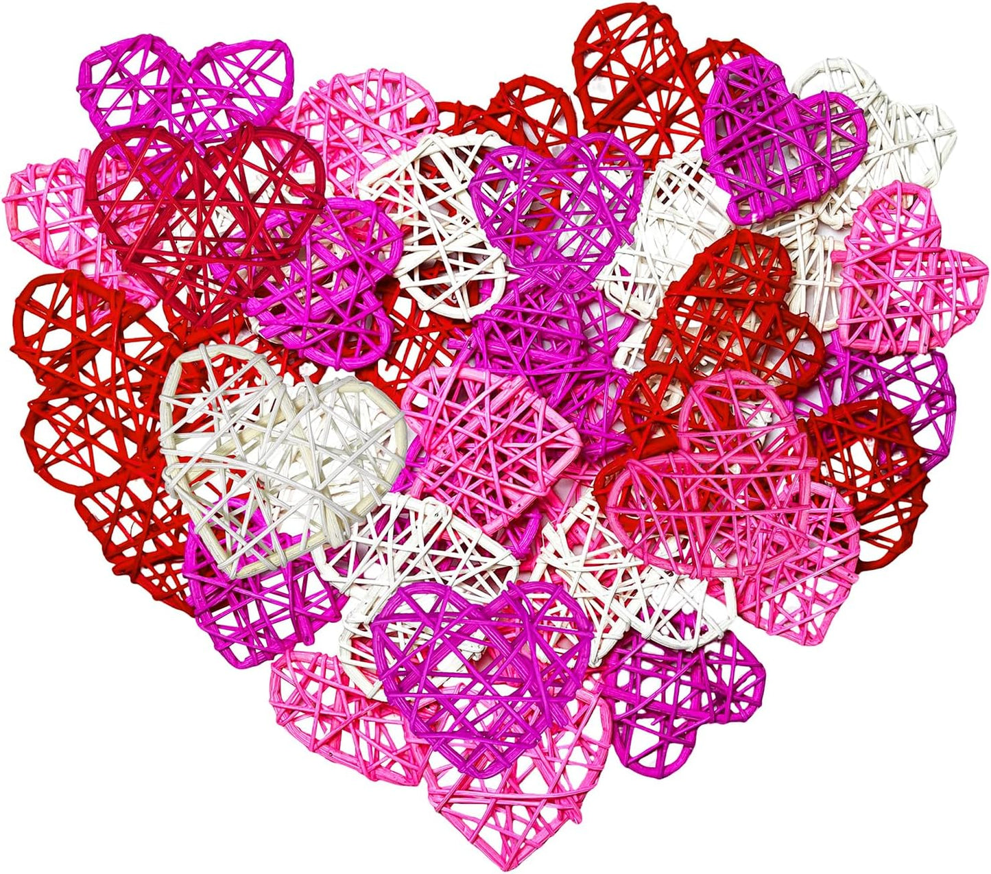 36pcs Valentine's Day Rattan Balls Heart Balls Decoration for Home Decoration Valentine's Day