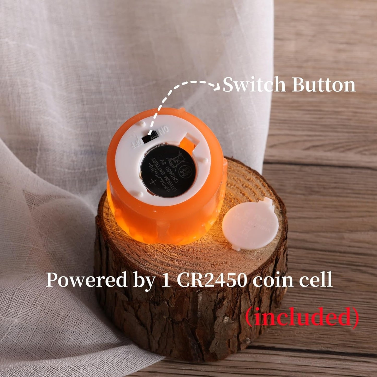 Eywamage Orange Flameless Votive Candles with Remote Batteries, Dripping Wax Halloween Fall LED Candles Set of 6 Φ 2" H 2"