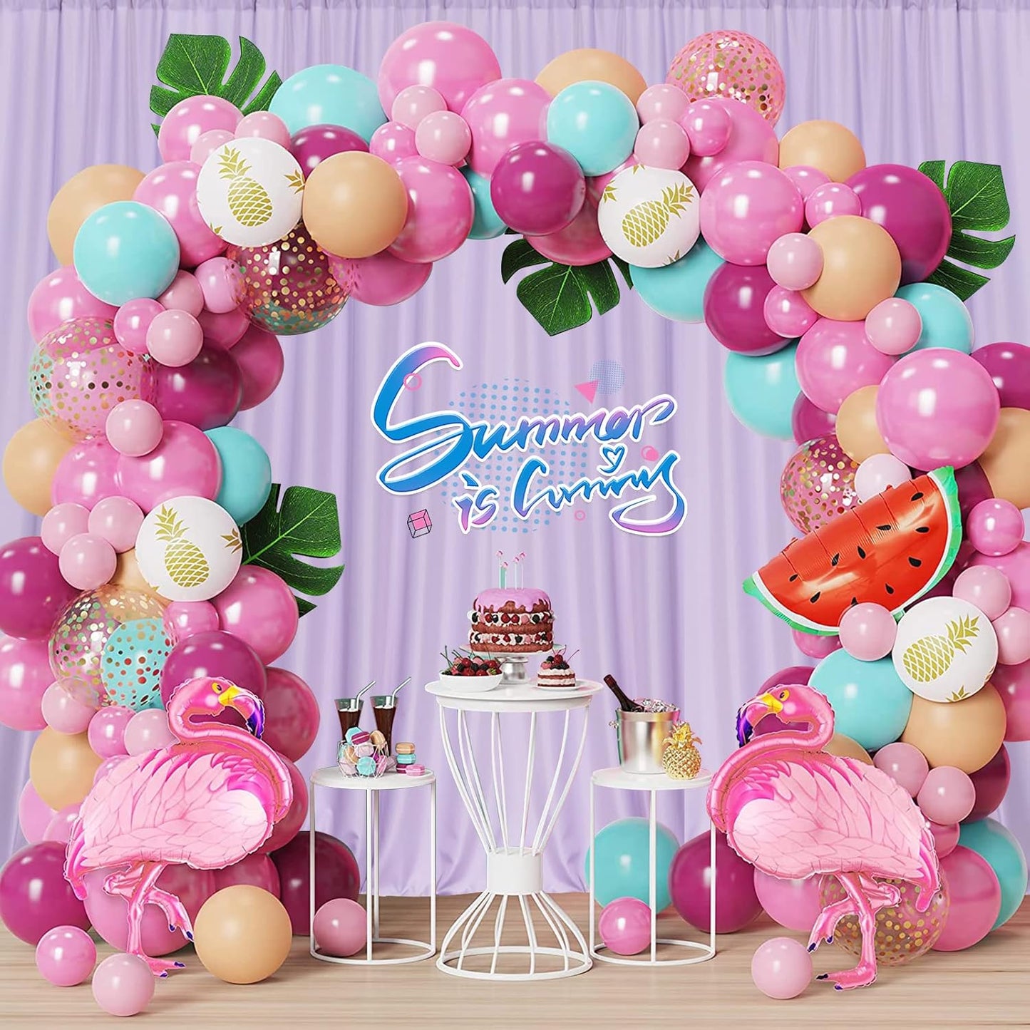 MYSKY HOME 10ft x 10ft Purple Background Curtains - Drapes for Parties, Weddings, Stage & Baby Showers - 2 Panels with Rod Pocket