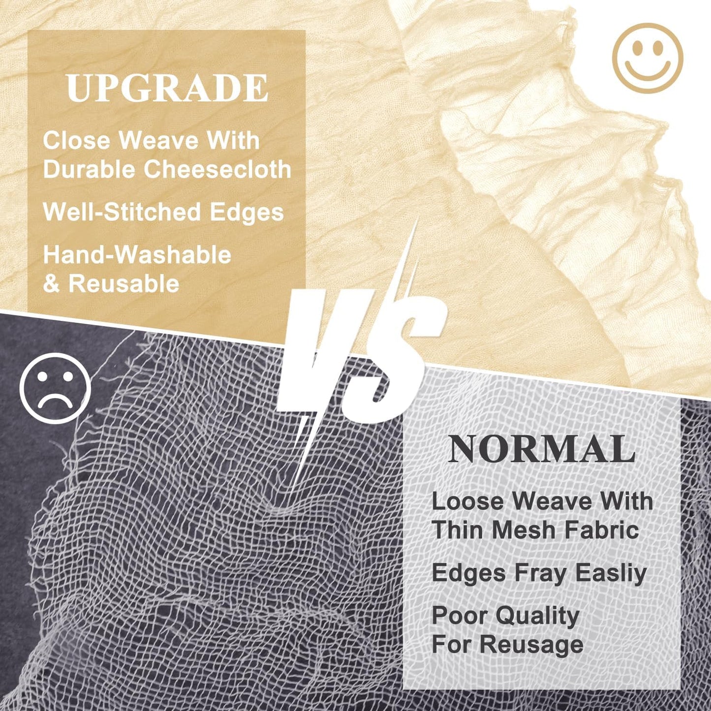 Asee'm 6pcs Cheesecloth Table Runner 120 Inches Long Beige Boho Gauze Cheese Cloth Runner 10FT Rustic Sheer Table Runners for Christmas Wedding Party Baby Shower Spring Easter Decoration