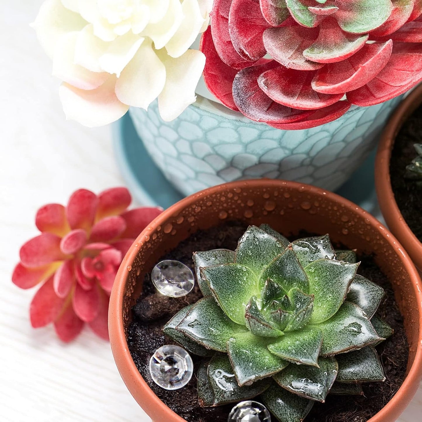 1000pcs/ Pack Wedding Table Acrylic Diamond Scatter Crystals Confetti Acrylic Gems Vase Fillers Rhinestones for Wedding, Bridal Shower, Vase Beads Decorations (10mm, Light Yellow)