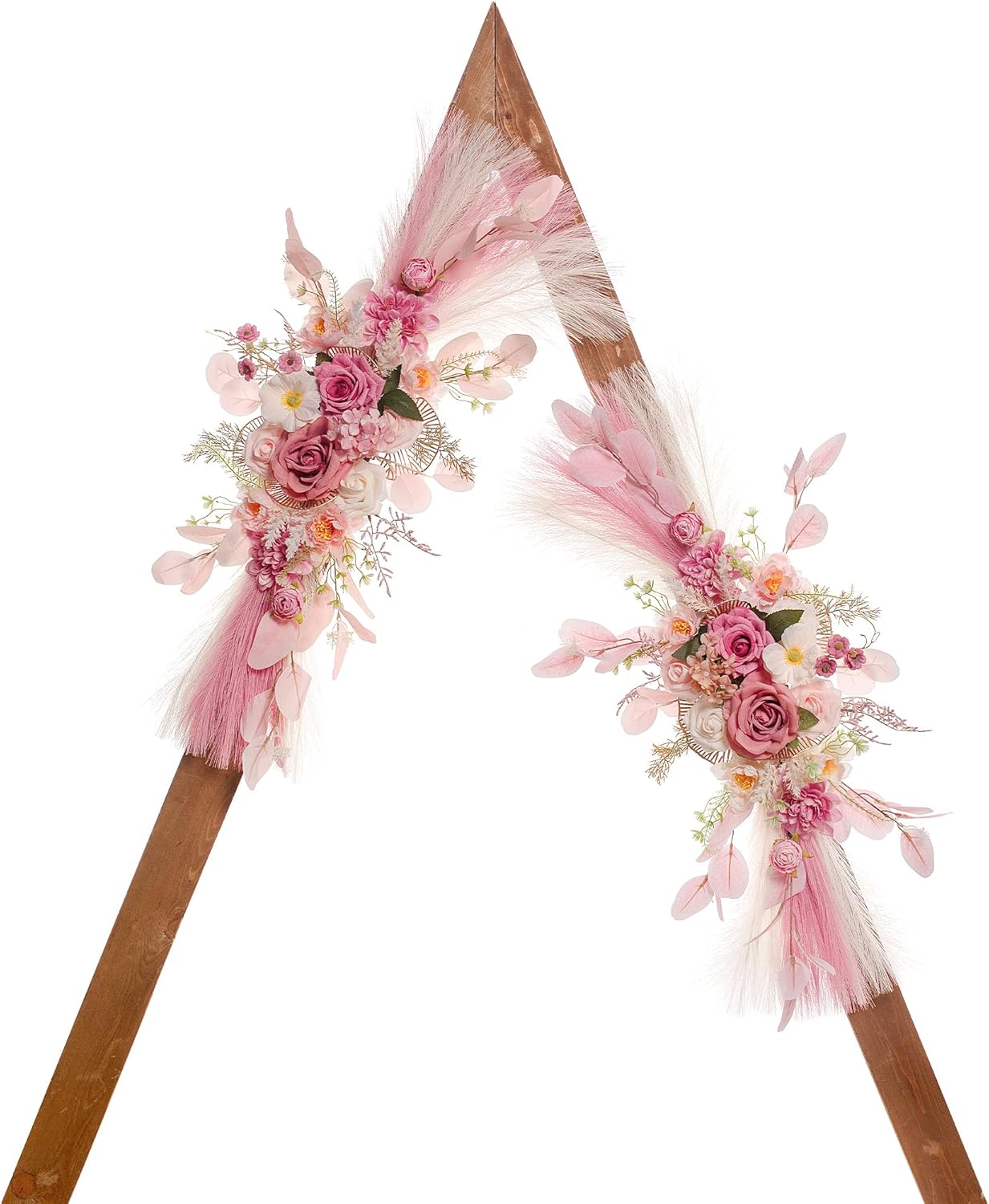 Wedding Arch Flowers, Artificial Flowers for Decoration, Large Flower Swag for Boho Styles Wedding Ceremony Floral Decor - Pack of 2