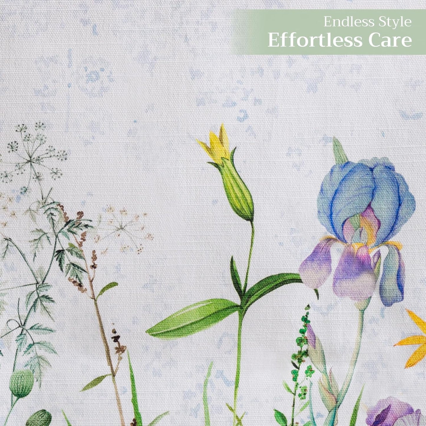 Maison d' Hermine Table Runner 100% Cotton Double Layer Table Runners 108 inches Long Decorative for Home Kitchen Dining Party Wedding Bridal Shower Spring Summer (Fleurs De Mai, 14.50" x 108")