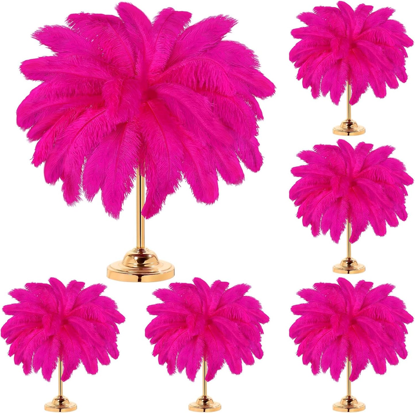80 Pcs Large Natural Ostrich Feathers Plumes 14-16 Inch Bulk for DIY Crafts Wedding Party Centerpiece Vase