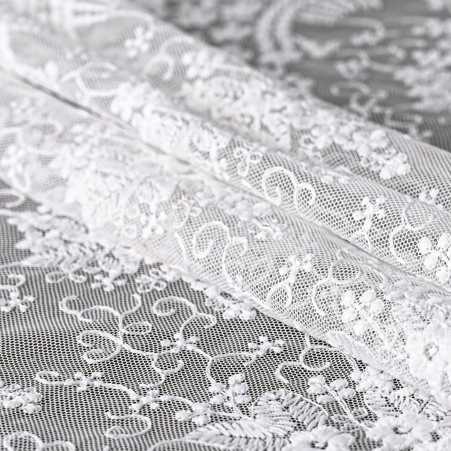 White Lace Table Runner 72 Inches Long,Table Decoration ,Vintage Kitchen Dining Table Decoration ,Table lace Runner, Exquisite Lace Fabric for Wedding /Reception Bridal Shower /Holiday Party