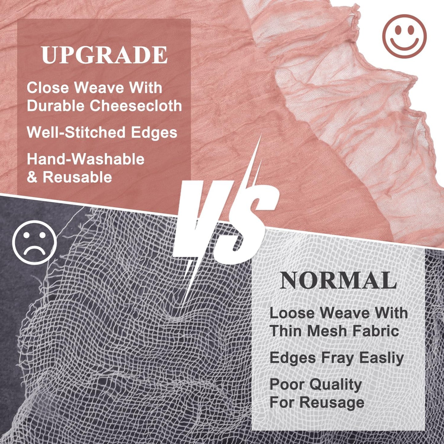 Asee'm 3pcs Cheesecloth Table Runner 120 Inches Dark Rose Boho Gauze Cheese Cloth Runner 10FT Rustic Sheer Table Runners for Summer Wedding Baby Shower Holiday Party Decoration