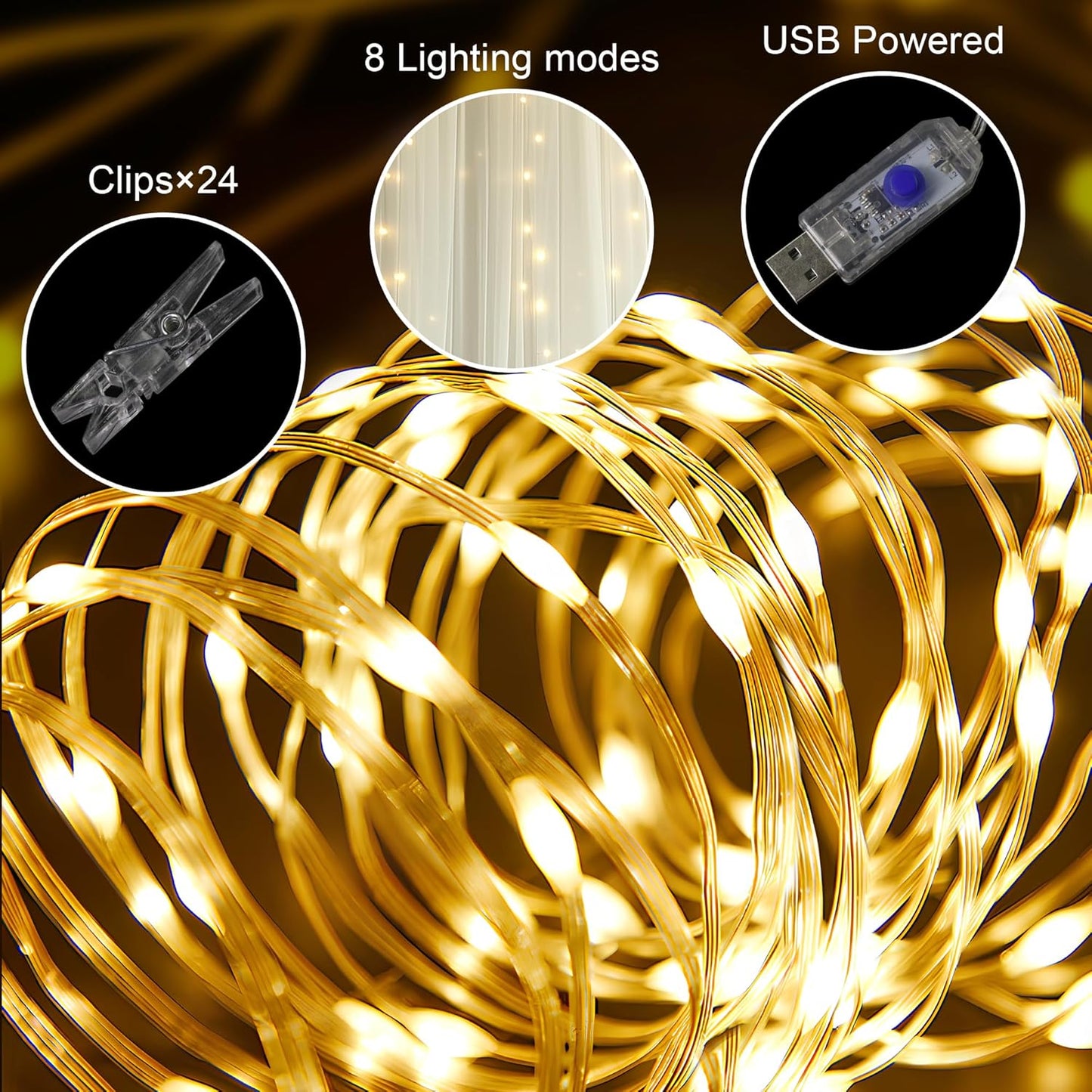 Tulle Backdrop Curtain with Lights String 20 X 10FT Ivory Sheer Tulle Backdrop Curtains for Wedding Birthday Party Reception Photo Booth Background Decorations (4 Panels 5x10FT)